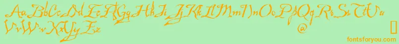 Mad Font – Orange Fonts on Green Background