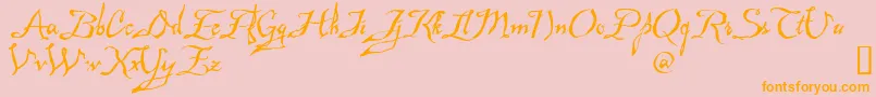 Mad Font – Orange Fonts on Pink Background