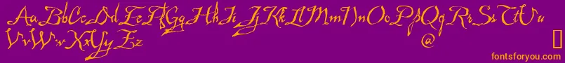 Mad-fontti – oranssit fontit violetilla taustalla