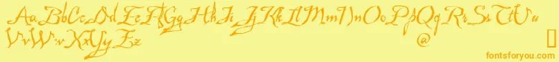 Mad Font – Orange Fonts on Yellow Background