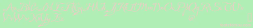 Mad Font – Pink Fonts on Green Background