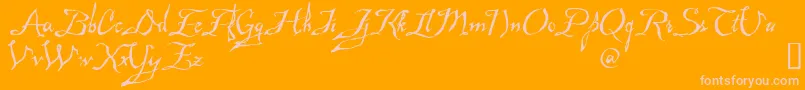Mad Font – Pink Fonts on Orange Background