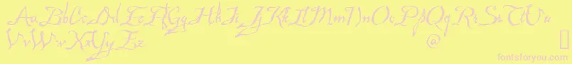 Mad Font – Pink Fonts on Yellow Background