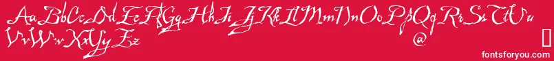 Mad Font – White Fonts on Red Background