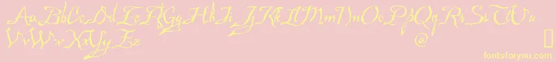 Mad Font – Yellow Fonts on Pink Background