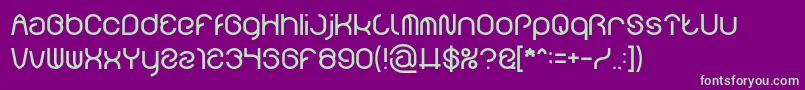 FUNRECORD light Font – Green Fonts on Purple Background