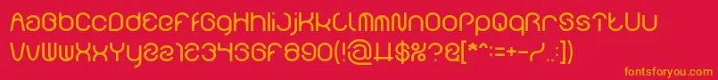 FUNRECORD light Font – Orange Fonts on Red Background