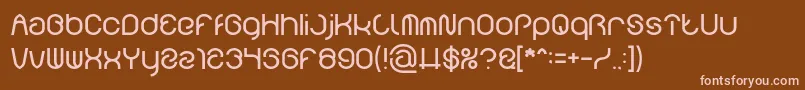 FUNRECORD light Font – Pink Fonts on Brown Background