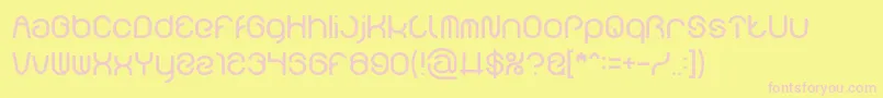 FUNRECORD light Font – Pink Fonts on Yellow Background