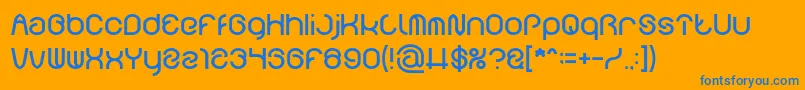 FUNRECORD Font – Blue Fonts on Orange Background