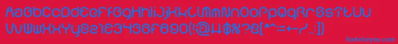 FUNRECORD Font – Blue Fonts on Red Background