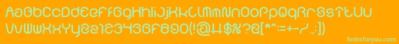 FUNRECORD Font – Green Fonts on Orange Background