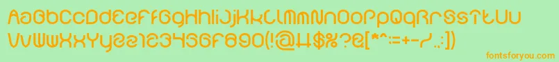 FUNRECORD Font – Orange Fonts on Green Background