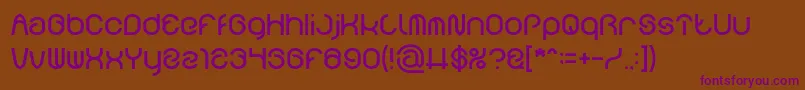 FUNRECORD Font – Purple Fonts on Brown Background