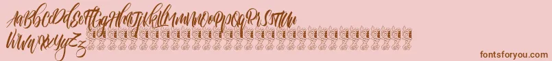 Funtastic Font – Brown Fonts on Pink Background