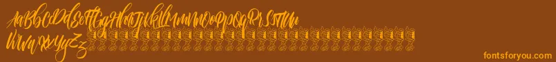 Funtastic Font – Orange Fonts on Brown Background