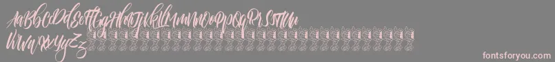 Funtastic-Schriftart – Rosa Schriften auf grauem Hintergrund