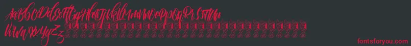 Funtastic Font – Red Fonts on Black Background