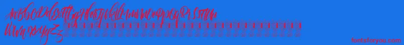 Funtastic Font – Red Fonts on Blue Background