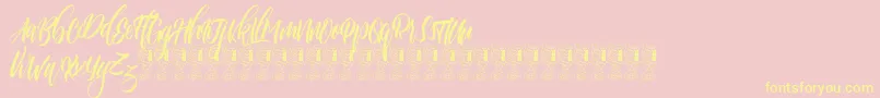 Funtastic Font – Yellow Fonts on Pink Background