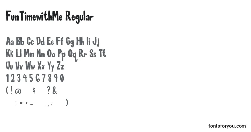 Czcionka FunTimewithMe Regular – alfabet, cyfry, specjalne znaki