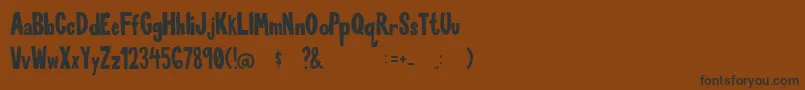 FunTimewithMe Regular Font – Black Fonts on Brown Background