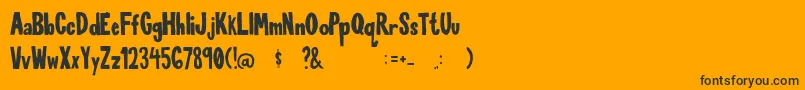 FunTimewithMe Regular-Schriftart – Schwarze Schriften auf orangefarbenem Hintergrund