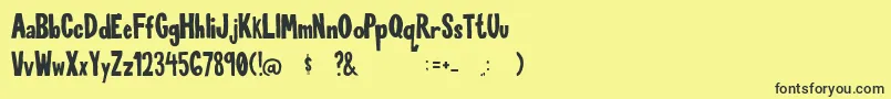 FunTimewithMe Regular Font – Black Fonts on Yellow Background