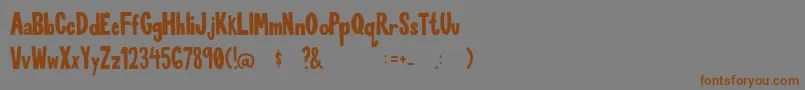 FunTimewithMe Regular Font – Brown Fonts on Gray Background