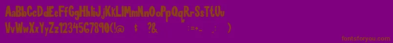 FunTimewithMe Regular Font – Brown Fonts on Purple Background