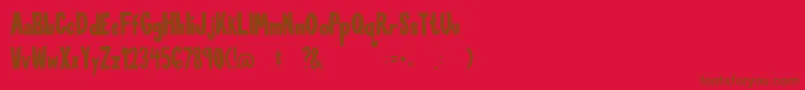 FunTimewithMe Regular Font – Brown Fonts on Red Background