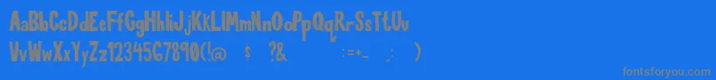 FunTimewithMe Regular Font – Gray Fonts on Blue Background