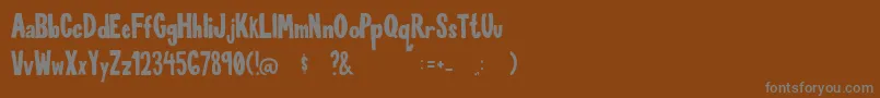 Шрифт FunTimewithMe Regular – серые шрифты на коричневом фоне
