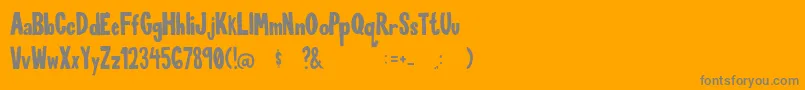 FunTimewithMe Regular-Schriftart – Graue Schriften auf orangefarbenem Hintergrund