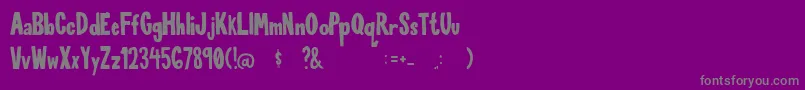 FunTimewithMe Regular Font – Gray Fonts on Purple Background