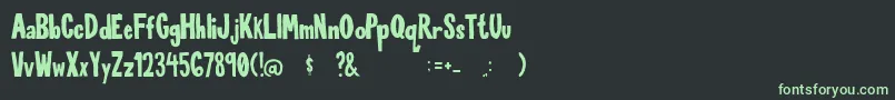 FunTimewithMe Regular-fontti – vihreät fontit mustalla taustalla