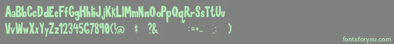 FunTimewithMe Regular Font – Green Fonts on Gray Background