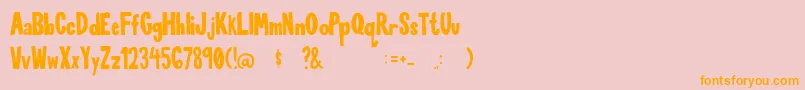 FunTimewithMe Regular Font – Orange Fonts on Pink Background