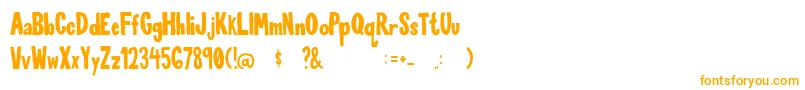 FunTimewithMe Regular-Schriftart – Orangefarbene Schriften auf weißem Hintergrund