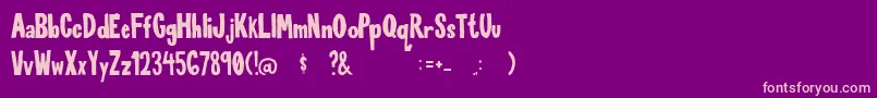 FunTimewithMe Regular Font – Pink Fonts on Purple Background