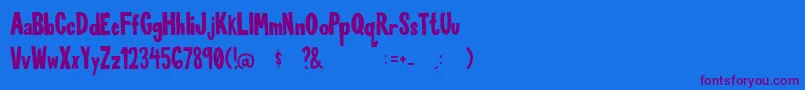 FunTimewithMe Regular Font – Purple Fonts on Blue Background