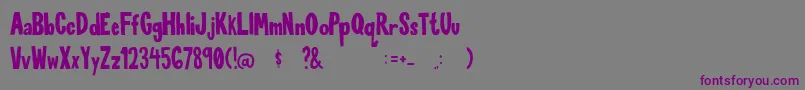FunTimewithMe Regular Font – Purple Fonts on Gray Background