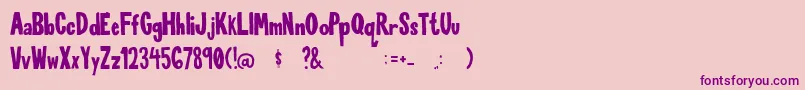 FunTimewithMe Regular Font – Purple Fonts on Pink Background