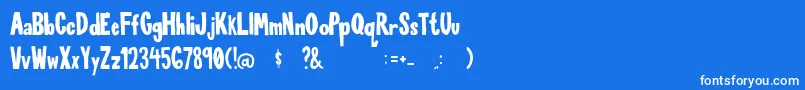 FunTimewithMe Regular Font – White Fonts on Blue Background