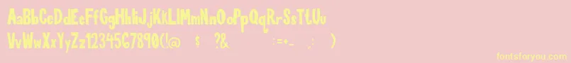 FunTimewithMe Regular Font – Yellow Fonts on Pink Background