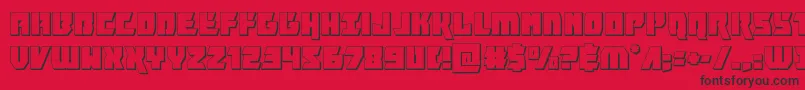 フォントfuriosa3d – 赤い背景に黒い文字