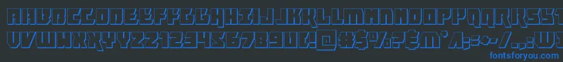 furiosa3d Font – Blue Fonts on Black Background