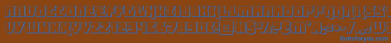 furiosa3d Font – Blue Fonts on Brown Background