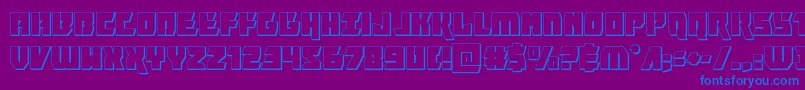 furiosa3d Font – Blue Fonts on Purple Background