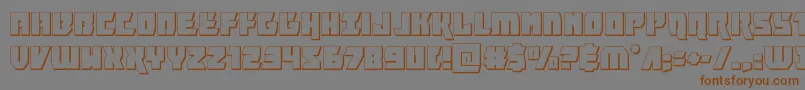 Czcionka furiosa3d – brązowe czcionki na szarym tle
